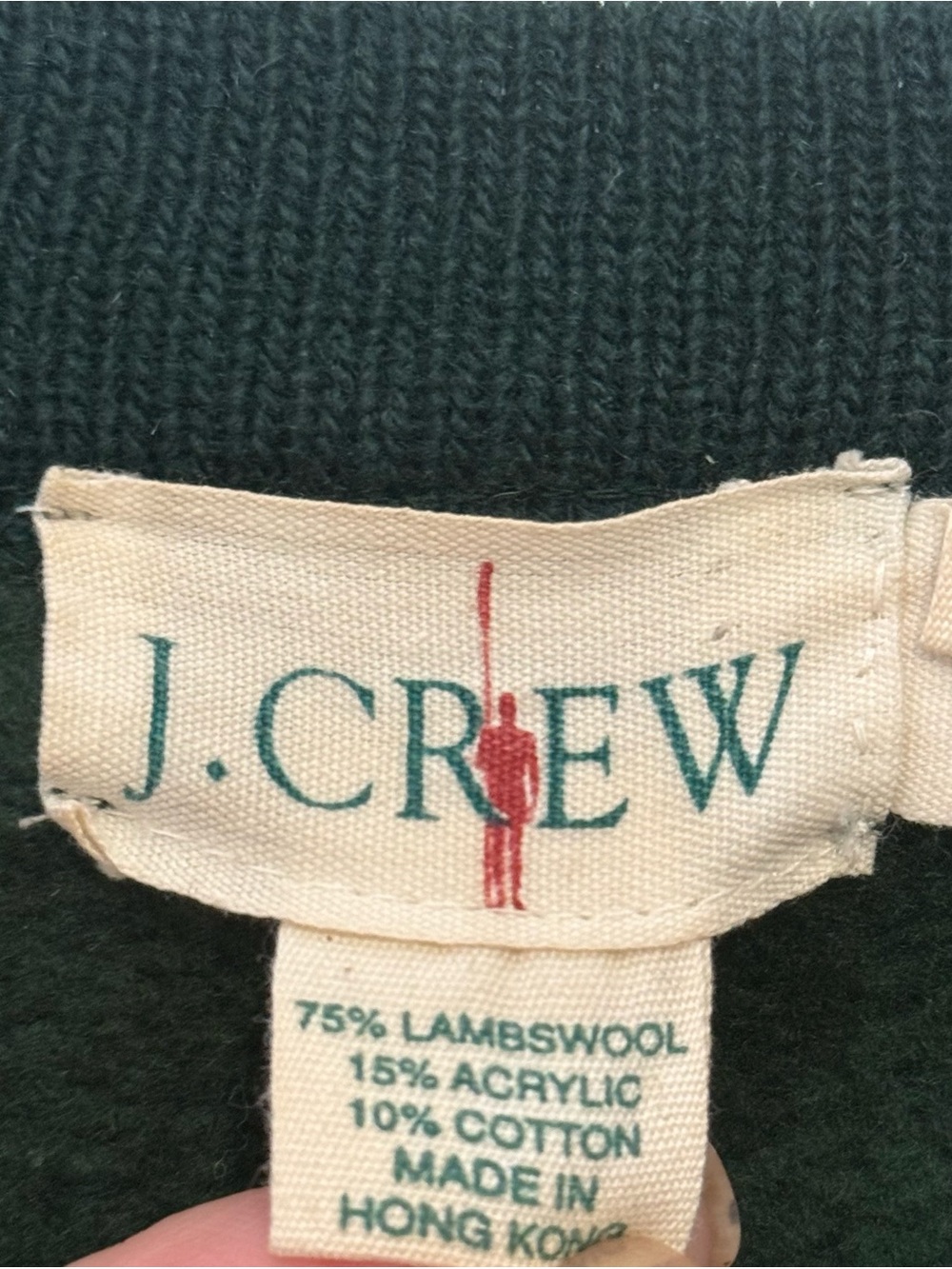 Vintage J. Crew  Oarsman Men's V-Neck Sweater in Forest Green